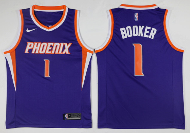 Men Phoenix Suns #1 Booker Blue Game Nike NBA Jerseys